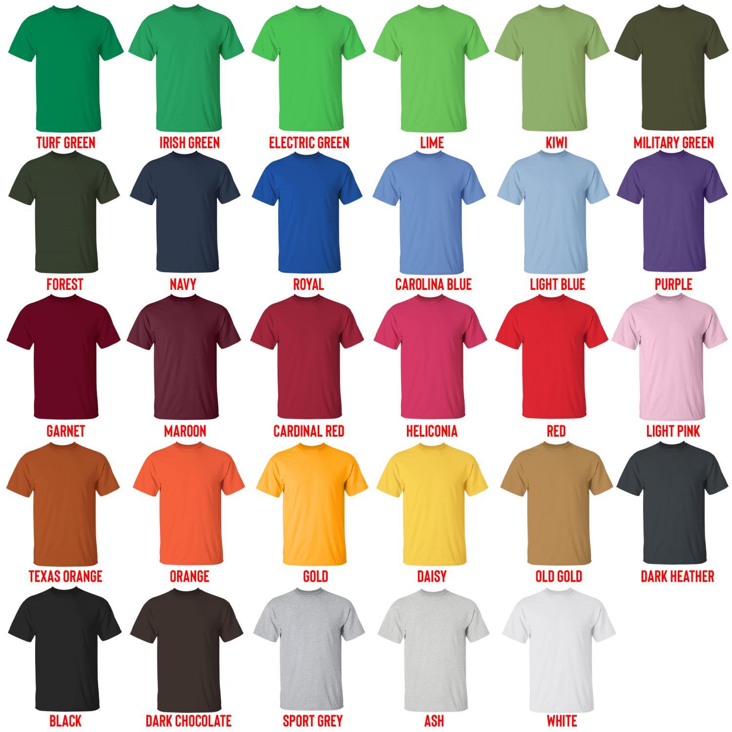 t shirt color chart - Maneskin Band Store