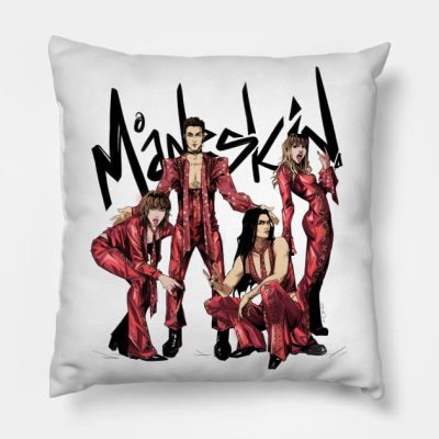 M Neskin Throw Pillow Official Maneskin Band Merch