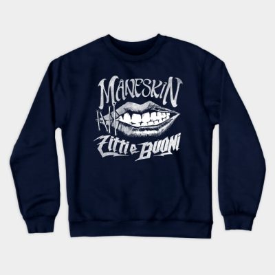 White Maneskin Rock Band Crewneck Sweatshirt Official Maneskin Band Merch