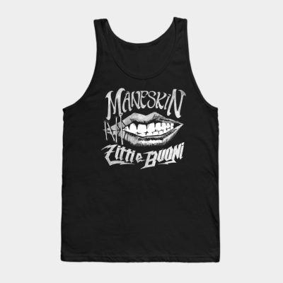 White Maneskin Rock Band Tank Top Official Maneskin Band Merch