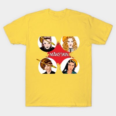 Maneskin Cartoon T-Shirt Official Maneskin Band Merch