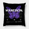 Maneskin Butterfly Throw Pillow Official Maneskin Band Merch