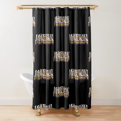 Colorful Word Shower Curtain Official Maneskin Band Merch