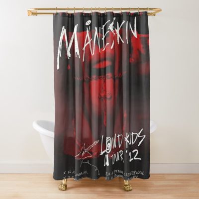 Maneskin Tour Shower Curtain Official Maneskin Band Merch