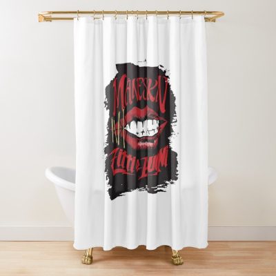 Lips Skin Shower Curtain Official Maneskin Band Merch