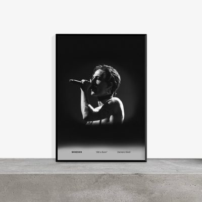 Maneskin Black & White Vintage Rock Music Wall Art