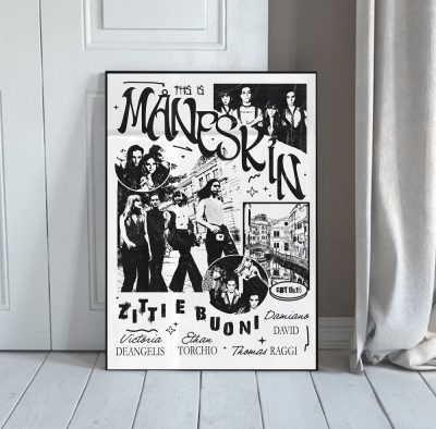 Maneskin Black and White Wall Art