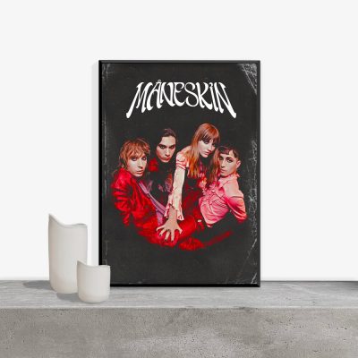 Maneskin Damiano Retro Vintage Magazine Wall Art